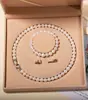 Collar de Perlas de Agua Dulce Naturales de Zhuji para Mujer Conjunto de Perlas Auténticas Cadena para Clavícula Regalo para Mamá Día de la Madre Venta al por Mayor