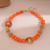 Collar de Cuentas de Acrílico Naranja Transfronterizo Europeo y Americano Cadena de Clavícula de Lujo Ligero de Gama Alta Moda Tendencia Collar Exagerado para Mujer