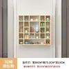 Estante de exhibición de pared para juegos de té y hojas de té, hecho de madera maciza, con compartimentos para colgar tazas y teteras