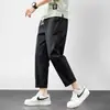Pantalones Slim de Nueve Puntos para Hombre, Pantalones Rectos Holgados de Otoño para Hombre, Pantalones Casuales Deportivos de Verano para Hombre, Estilos de Primavera y Otoño