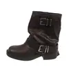 Botas Martin de suela gruesa color café estilo británico para mujer, nuevo otoño 2026 Maillard Xizang botas cortas de vaquero occidentales