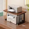 Estante de Armazenamento para Impressora Desktop Pequena Suporte de Duas Camadas Estante de Armazenamento de Escritório Camada Dupla de Bancada Camada Camada Aumentada