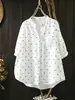 Camisa Top Casual Versátil de Verano, Manga de Cinco Puntos con Lunares, Reductora de Edad, Transfronteriza Europea y Americana Amazon Nuevo