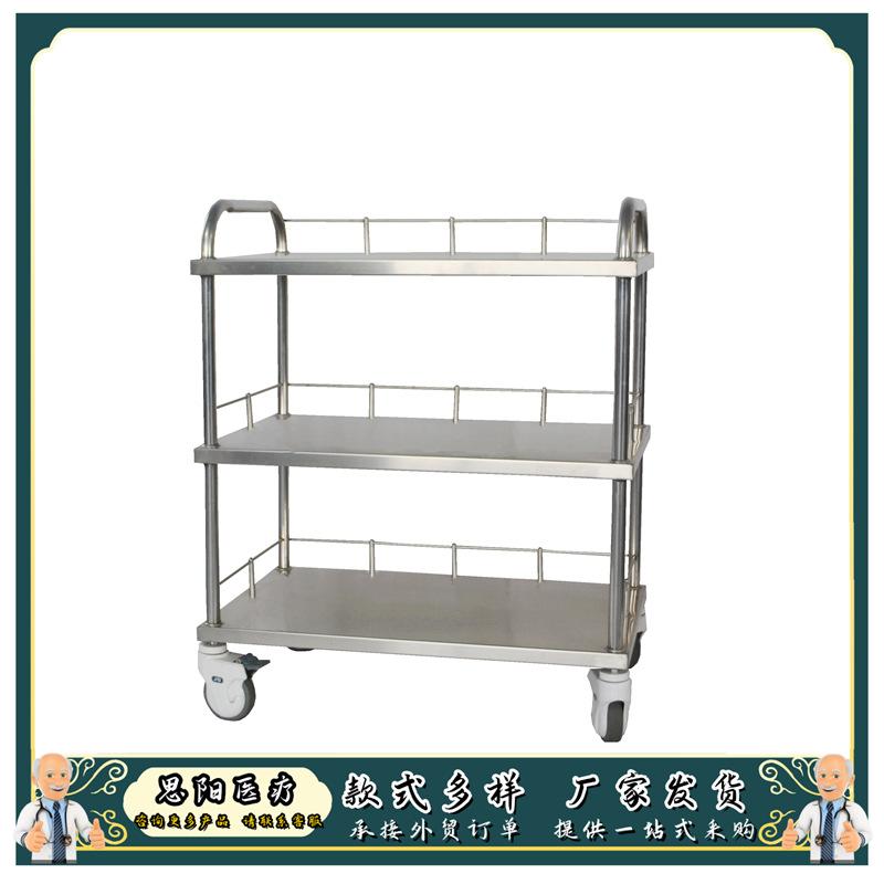 SY-CⅡ-3不锈钢三层器械车750.450.910mm 6