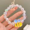 Pato Amarillo de Dibujos Animados Tulipán Pulsera de Doble Uso Goma para el Cabello Oso Bolas de Perlas Goma para el Cabello Dulce Adorno para la Cabeza de Niña