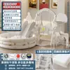 Escorregador Indoor Cuidadosamente Selecionado, Estrutura de Escalada Infantil, Playground Familiar Pequeno para Bebês, Brinquedo Combinado de Balanço