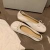 Moda Outono Novo Versátil Suave Bico Redondo Laço Raso Calce Fácil Sapatos de Vovó Estilo Coreano Sapatos Baixos Sapatos Femininos Verão