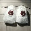Internet Rojo Explosivo Desechable Lindo Oso Cubierta de Película Conservante Hogar Grado Alimenticio Película Conservante PE Tapa de Película Conservante Universal