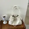 Bolsa feminina fosca retrô da moda, novo modelo 2026, bolsa de ombro e transversal de grande capacidade para o dia a dia, bolsa sacola casual tipo balde