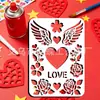 Amor Nuevo Transfronterizo Tema Rosa Cisne Alas de Amor Plantilla de Pintura Hueca Amazon Spot Venta al por Mayor