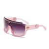 Gafas de Sol Casuales para Exteriores con Montura Oversize Transfronteriza de Comercio Exterior, Fotografía Callejera Europea y Americana, Modelo de Celebridad de Internet, Gafas de Sol de Una Pieza