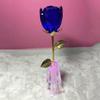 Regalo de San Valentín Adornos de Flores de Rosa de Cristal para Novia Esposa Artesanías de Cristal Románticas Regalo de Cumpleaños
