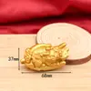 Artesanías de Metal Adornos Aleación Toro que Atrae Riqueza Asiento Dios de la Riqueza Flor Giratoria Montaña Dorada Regalo de Año Nuevo Chino