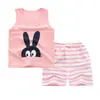 Ropa Infantil 2024 Verano Nuevo Traje Chaleco Infantil Algodón Puro Comercio Exterior Bebé Sin Mangas Shorts Estilo Coreano Ropa para Niños