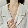 Colar Ins Duplo Quadrado Estilo Coreano para Mulheres, Pingente Retangular Geométrico de Nicho Cravejado com Diamantes, Colar Longo Simples e Elegante Costurado