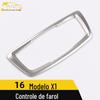 Aplicável ao aro brilhante de controle de farol 16 X1 Patch de moldura decorativa de controle de farol do console central Acessórios para Carros Suprimentos