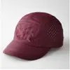 Boné de Baseball de Cinco Peças Leve, Secagem Rápida, Cor Sólida, com Furos, Aba Curta, para Homens e Mulheres, Simples, Respirável, Casual e Versátil