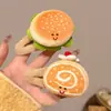 Acessórios de Cabelo Grampo de Cabelo Comida Franja Presilha Torrada Pão Desenho Animado Fofo Presilha BB Cor de Café Hambúrguer Menina Grampo de Cabelo Crianças