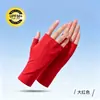 Guantes de seda de hielo para protección solar de cinco dedos, de longitud media, específicos para manicura de mujer, protección solar, sin dedos, delgados, de medio dedo, guantes de longitud extendida