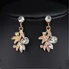 Pendientes de alta gama estilo francés, con forma de hoja única y diseño de nicho, accesorios suaves y elegantes para damas, joyería de lujo ligero