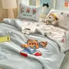 2026 Nuevo Estilo Cuadros Bordado de Toalla Colcha de Verano Cubre Cama Juego de Cuatro Piezas Colcha Refrescante de Verano Colcha de Aire Acondicionado