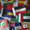 Fãs da Copa do Mundo Top 32 Bandeiras Acenando com a Mão EUA Eleição do Reino Unido 8 Bandeira Pequena (Mais de 200 países)