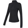 Casaco Rápido para Yoga Feminino Slim Fit Gola Vertical Outono e Inverno Top Esportivo para Corrida Treinamento de Pilates Roupa Fitness Manga Longa