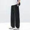 Calça Esportiva Casual Masculina de Verão Novo Estilo Malha Fina Respirável Design Solto Perna Reta Seda Gelada Secagem Rápida
