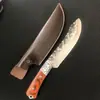 Cuchillo de Carnicero Forjado, Cuchillo para Huesos de Acero Inoxidable, Cuchillo para Cortar Carne con Cabeza de Acero Tallada, Cuchillo Pelador, Cuchillo para Sacrificar Cerdos, Cuchillo Divisor