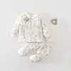 Abrigo fino de algodón para bebé, ropa térmica para recién nacidos, ropa para lactantes, conjunto acolchado de 40 g para bebés, otoño e invierno, acolchado Clase A