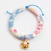 Collar para Gato Estilo Japonés Campana para Gato y Perro Collar para Mascota Grabado para Perro Collar de Cuerda para Gato Diy1 Suministros para Mascotas