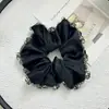 Scrunchie de Cetim Luxuoso com Cristais para Mulheres, Novo Estilo 2026 Prendedor de Coque, Acessório de Cabelo de Luxo Leve