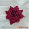 Flor de rosa de franela de simulación cabeza de flor roja ramillete pared de flores de boda accesorios de fotografía arco de flores artificiales flor de simulación al por mayor
