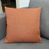 Funda de Almohada Sencilla Estilo Lino Algodón Color Sólido Oficina Sala de Estar Cojín de Sofá Tamaño Grande Almohada para Respaldo de Cama En Stock