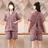 Algodón Puro Apertura Trasera Venta al por Mayor Estilo Nuevo Medicina Tradicional China Fisioterapia Moxibustión Ropa de Masaje Ropa para Sudoración en Hospital Cardigan de Apertura Delantera y Trasera Otoño e Invierno Conservación de la Salud