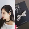 Grampo Lateral para Cabelo Feminino, Presilha de Strass para Franja, Piranha de Cristal Sintético, Grampo para Raiz do Cabelo, Acessório de Cabelo Bico de Pato, Estilo Coreano