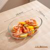 Bandeja de vidrio para hornear directa de fábrica horno microondas utensilios domésticos resistente a altas temperaturas vaporera para pescado bandeja plato pescado a la parrilla