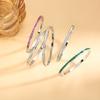 Pulsera de Acero de Titanio con Hebilla de Zirconia de Colores Brillantes Estilo Fresco y Dulce INS Transfronteriza Europea y Americana para Mujer con Diamantes Completos y Acabado Pulido