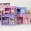 Set de Regalo Caja de Dibujos Animados Sanrio Lindo Cuaderno de PU Pulsera de Perlas Combinación de Accesorios Caja de Regalo para Niñas y Estudiantes