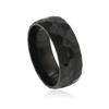 Anillo de acero de titanio transfronterizo para hombre, anillo hexagonal de múltiples diamantes con diseño de flor de arco de 8 mm, joyería de diseño simple