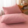 Fundas de Almohada Acolchadas Impermeables de Algodón Lavado de Color Sólido Casual, un Par de Fundas de Almohada de Color Sólido para Proteger el Núcleo de la Almohada, Fundas de Almohada para el Hogar