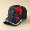 Boné de Baseball Feminino para Primavera e Verão com Strass Chapéu de Sol Tendência Versão Coreana Moda ao Ar Livre Proteção Solar Rosa Boné com Aba