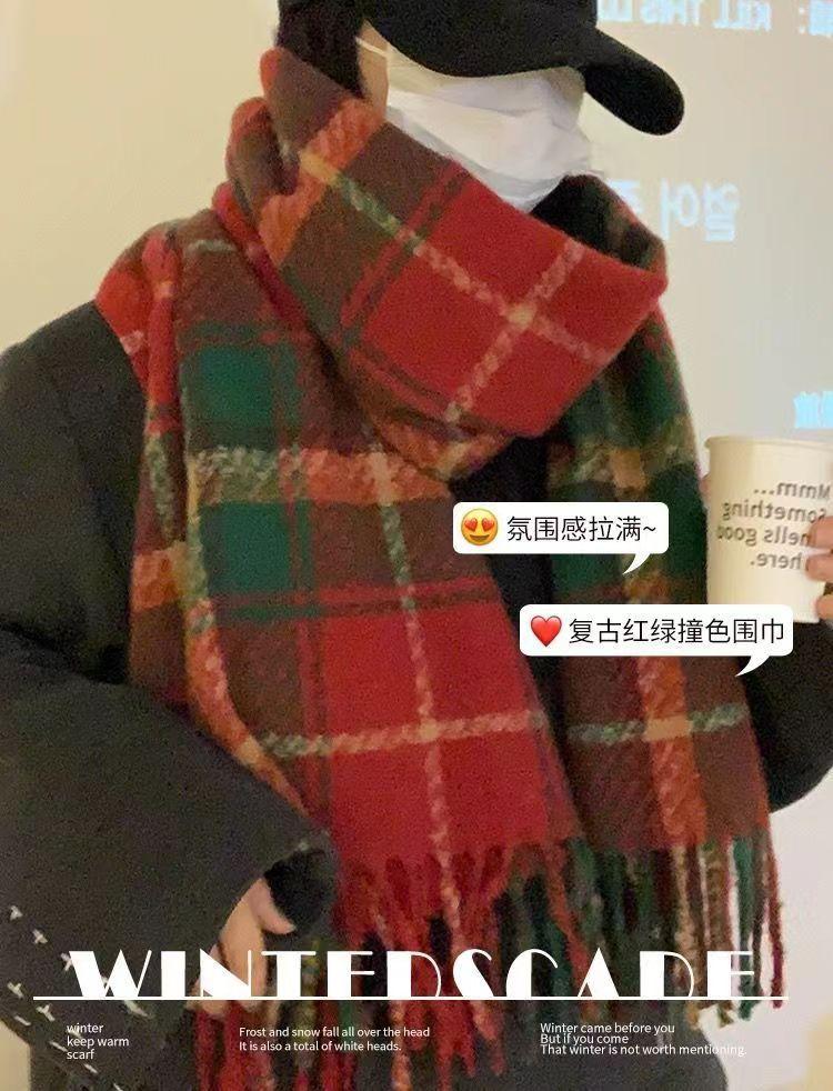 围巾韩系氛围感