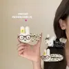 Presilha de Cabelo Grande Desenho Animado Pato Bico de Pato Miffy Coelho com Padrão Floral Café com Leite, Novo Acessório de Cabelo Fofo para Outono/Inverno para Franja e Penteados