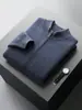 Nuevo cárdigan de punto para hombre de lana 100% pura, engrosado para otoño e invierno, chaqueta suéter casual de moda con cuello semialto