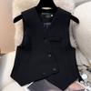 Moda Outono e Inverno 2025 Conjunto Elegante para o Trabalho Blazer Colete Calça de Terno Conjunto de Duas Peças para Mulheres