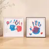 Marco de fotos de huella de mano transfronterizo DIY graffiti infantil regalo conmemorativo para novio o novia, regalo de San Valentín o cumpleaños, marco vacío