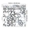 Pegatinas de 26 letras de 1+2 pulgadas para decoración navideña, aplicación, etiquetas de archivo, pegatinas de números impermeables con textura metálica