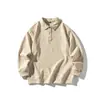 Roupas Masculinas Fengshe / Nova Blusa Masculina Primavera e Outono Estilo Japonês Malha Solta Casual Algodão Puro Tamanho Grande