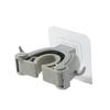 Gancho de clip para fregona de cuerno sin marcas multifuncional, estante para fregona de viscosa sin perforaciones, estante para escoba, colgante de pared para inodoro